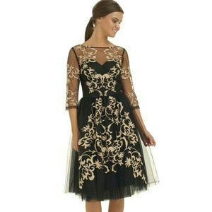 CHI CHI LONDON LARISSA EMBROIDERED MIDI DRESS